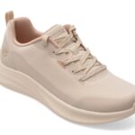 Pantofi sport Dama SKECHERS albi, BOBS MODA FLEX, din material textil