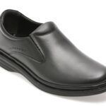 Pantofi BITE THE BULLET negri, FL510, din piele naturala