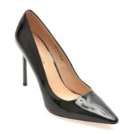 Pantofi dama eleganti EPICA PREMIUM negri, X212, din piele naturala lacuita