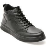 Ghete BITE THE BULLET negre, 718617, din piele naturala