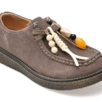 Pantofi dama GRYXX gri, 9320, din piele intoarsa