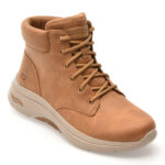 Ghete Femei SKECHERS maro, GO WALK ARCH FIT 2.0 BOOT, din material textil