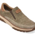 Pantofi RIEKER gri, B9350, din piele ecologica