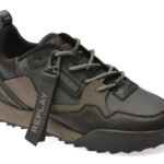 Pantofi sport REPLAY negri, MS8L20L, din piele naturala