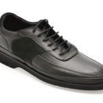 Pantofi OTTER negri, 813, din piele naturala