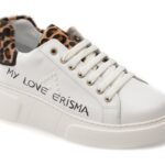 Pantofi sport Dama ERISMA albi, 208907, din piele naturala