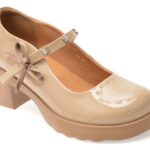 Pantofi dama GRYXX nude, 789, din piele naturala lacuita