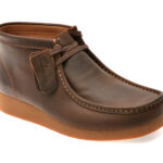Ghete CLARKS maro, WALLABEE EVO BT, din piele naturala