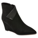 Botine elegante EPICA negre, M152B, din piele intoarsa