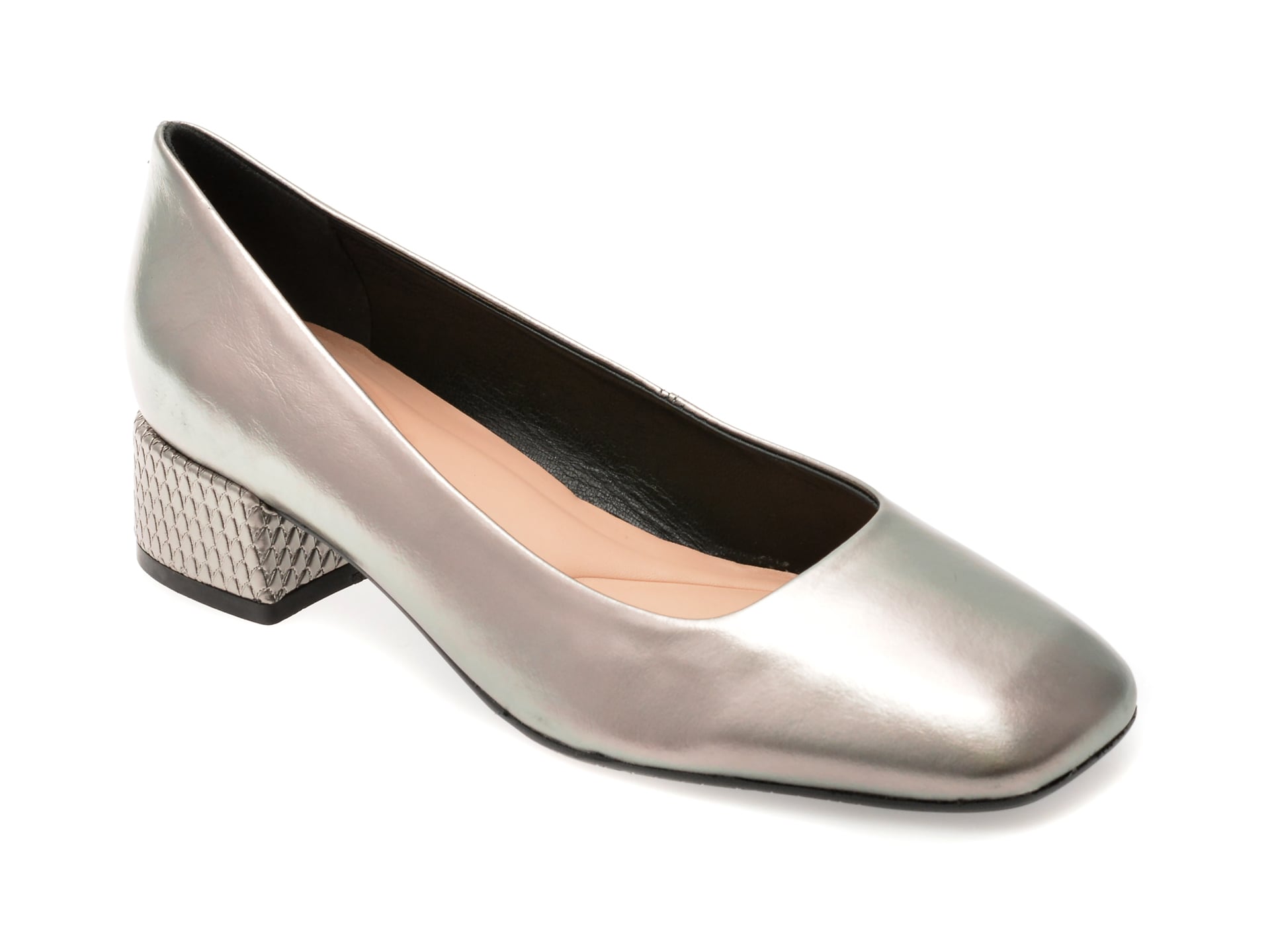 9e61c4c696be49bc1a92ee48177f98f4f8f8e63c4da3065f73e51cb1e9d738d7 Pantofi dama eleganti EPICA argintii, 1135845, din piele naturala - imagine 1