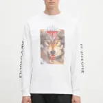 Tricou Barbati Aries longsleeve din bumbac Wolf Longsleeve Tee