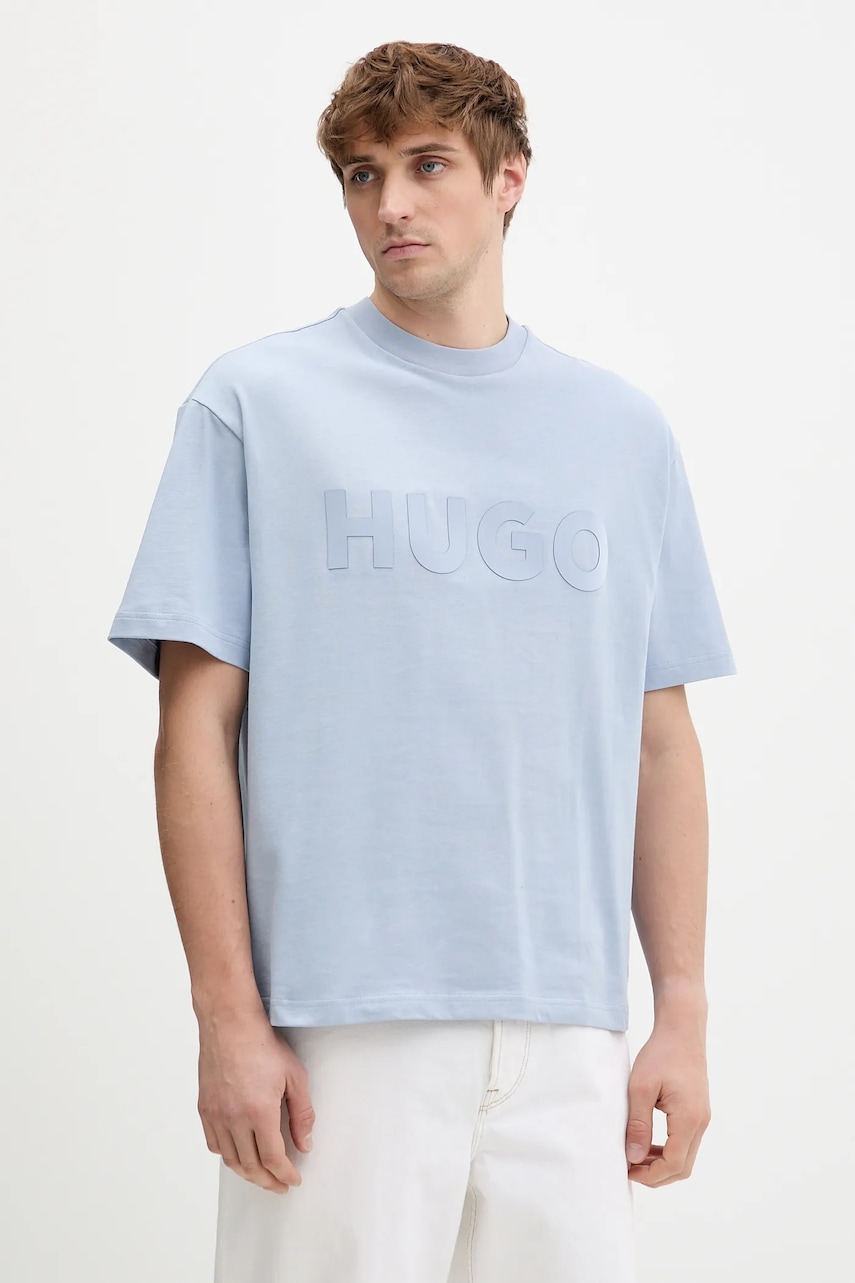 AW24-TSM14T-05X_F1 Tricou Barbati HUGO tricou din bumbac Dinkee - imagine 1