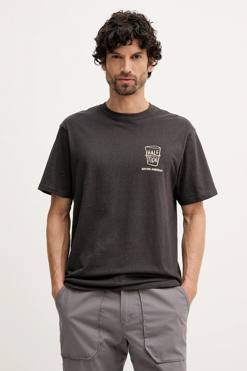 AW25-TSM1IR-GRA_F1 Tricou Barbati Rip Curl tricou SHAPER ADDRESS - imagine 1