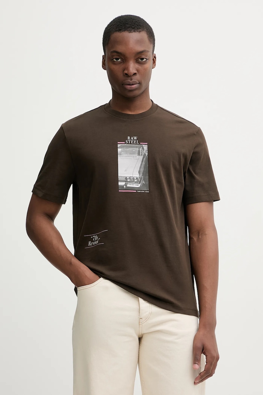 AW25-TSM1J0-89X_F1 Tricou Barbati United Colors of Benetton tricou din bumbac - imagine 1