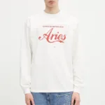 Tricou Barbati Aries longsleeve din bumbac Faded Cola LS Tee