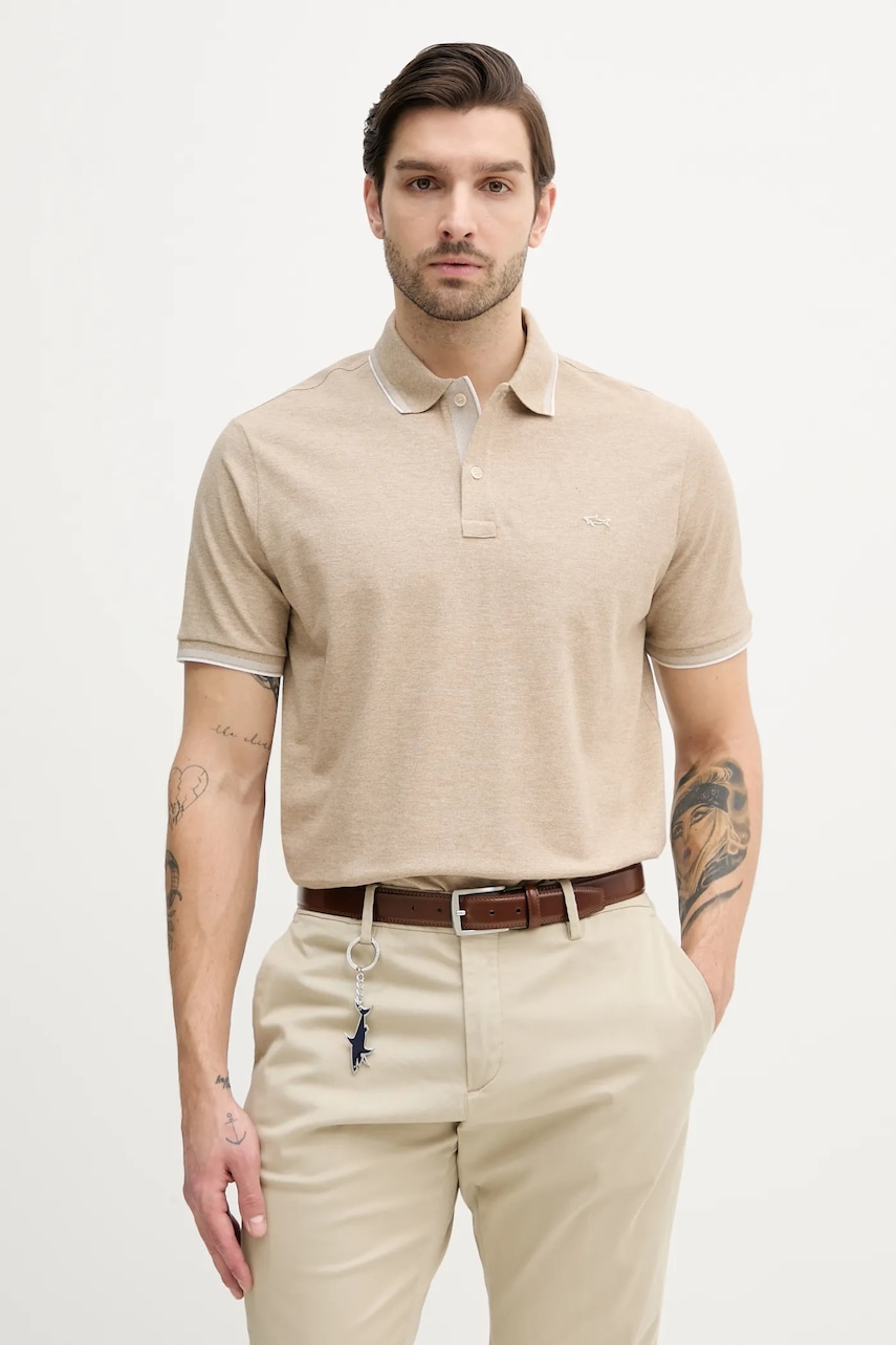 SS25-POM01Y-80X_F1 Tricou Barbati Paul&Shark polo de bumbac - imagine 1