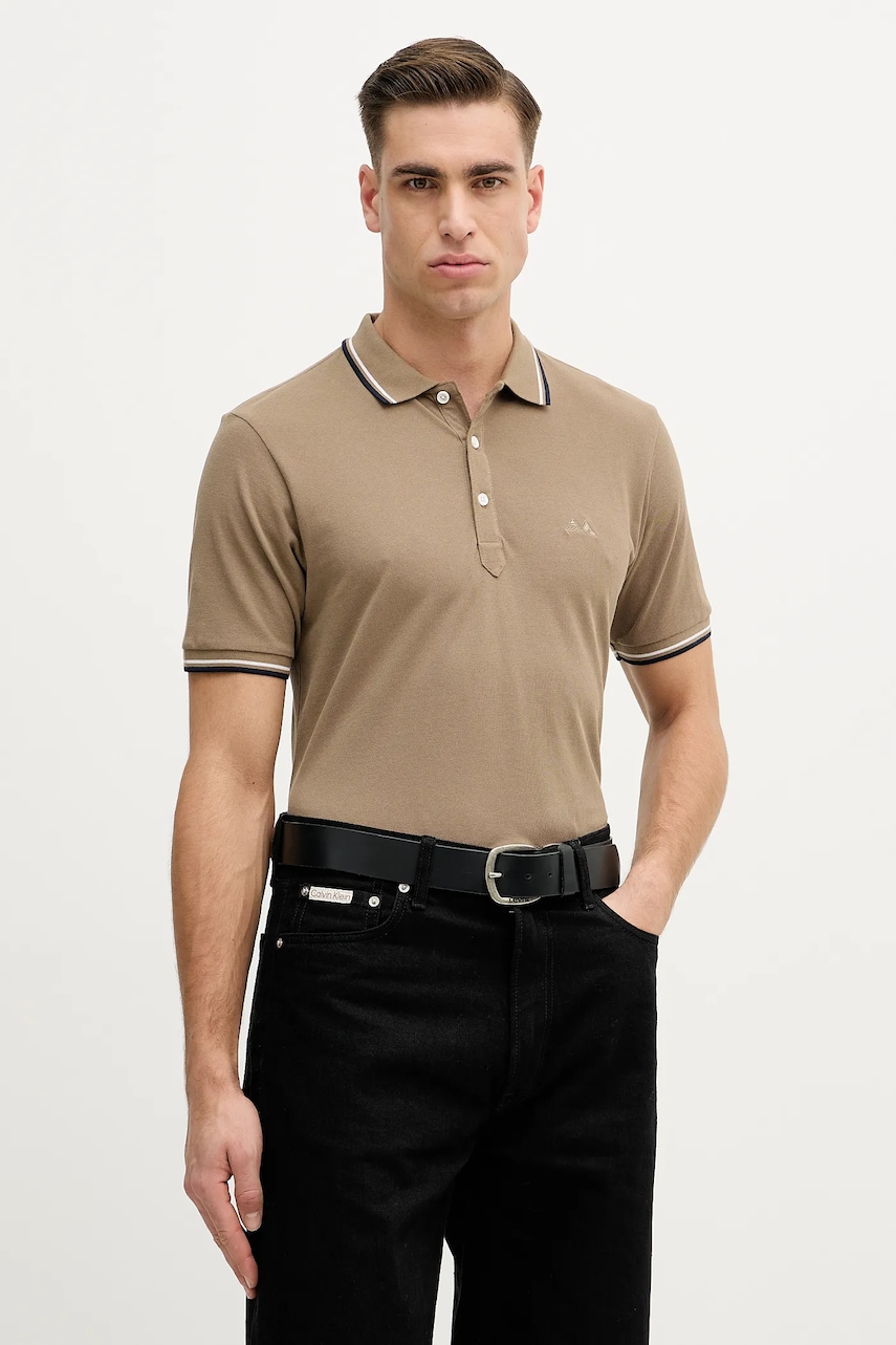 SS25-POM05B-91X_F1 Tricou Barbati Lindbergh polo de bumbac - imagine 1