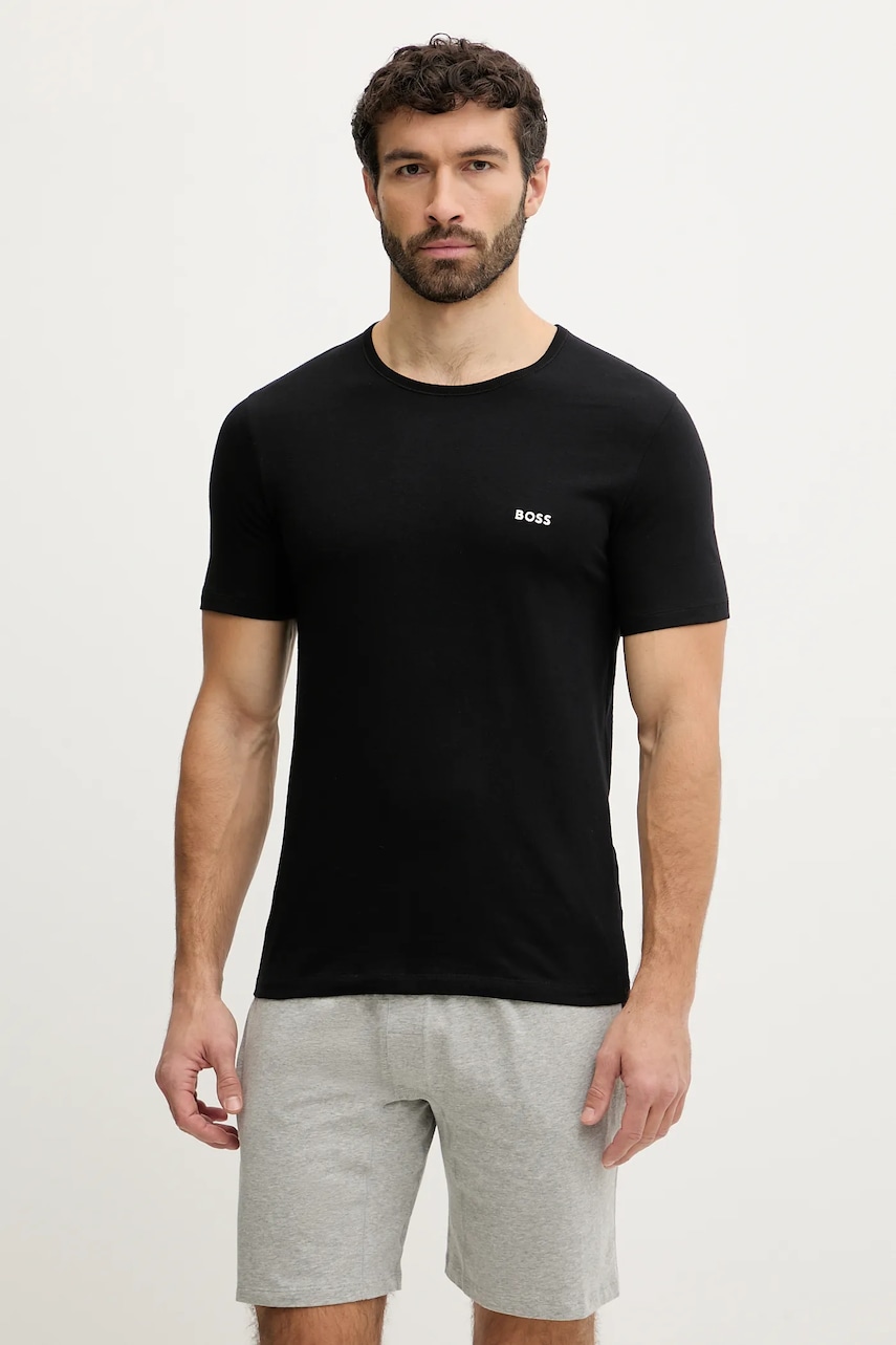 SS25-TSM03U-59A_F1 Tricou Barbati BOSS tricou din bumbac 3-pack TShirtRN 3P Classic - imagine 1