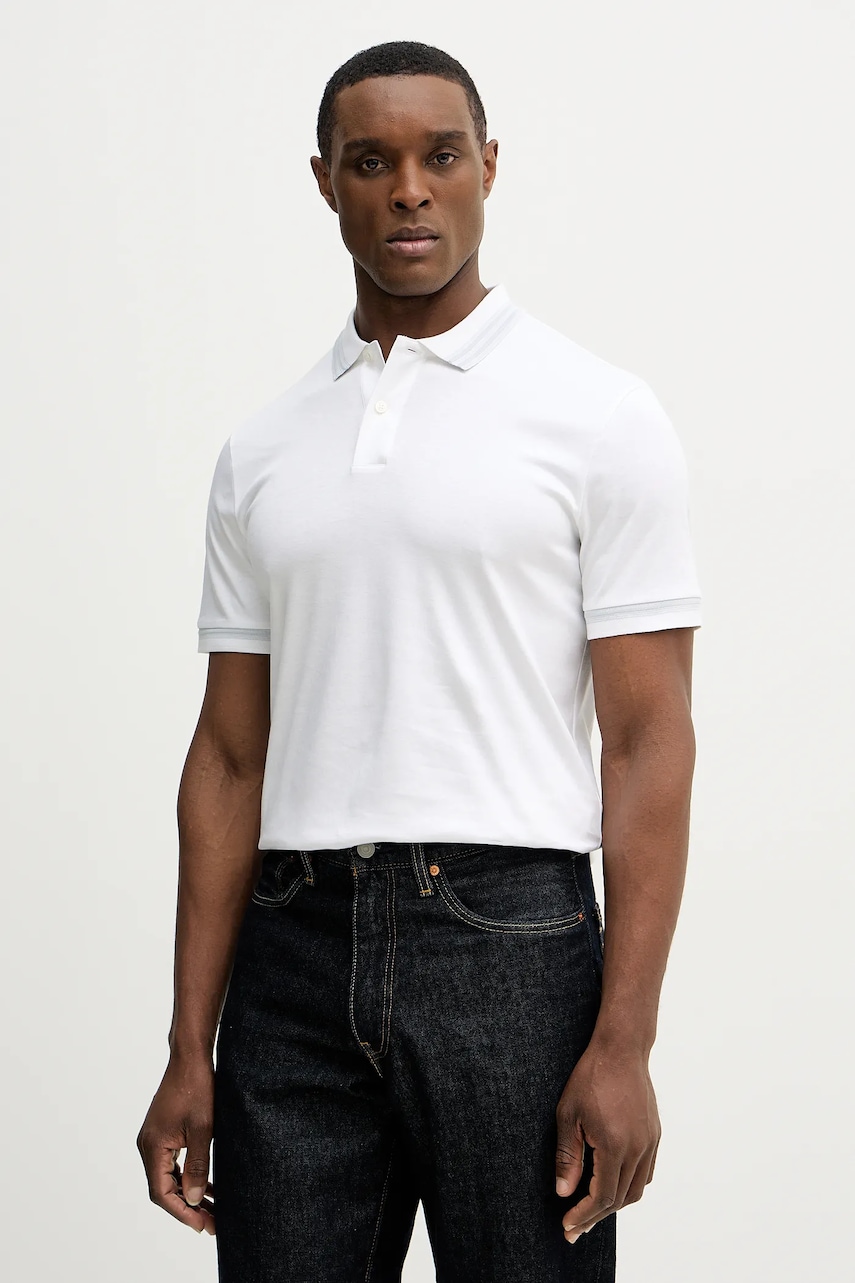 SS26-POM00R-00X_F1 Tricou Barbati BOSS polo de bumbac H-Phillipson 202 - imagine 1