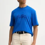 Tricou Barbati Hugo Blue tricou din bumbac Nierofix