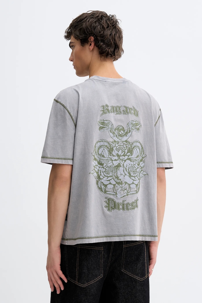 SS26-TSM0A7-90X_F1 Tricou Barbati The Ragged Priest tricou din bumbac - imagine 1