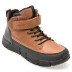 Ghete GEOX maro, J369BA, din piele ecologica