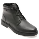 Ghete GEOX negre, U56HNA, din piele naturala