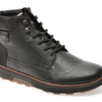 Ghete RIEKER negre, B3342, din piele ecologica