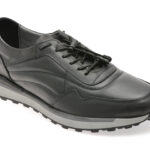 Pantofi sport BITE THE BULLET negri, OY5080, din piele naturala