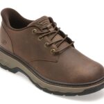 Pantofi sport SKECHERS maro, LOCKETT, din piele naturala