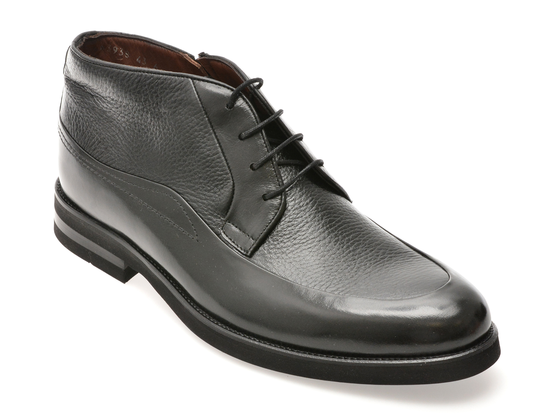 a31c5bdfb4096896522c14fcd13930698918bce1fb3c24015a588dd86307853b Ghete elegante LE COLONEL negre, 63938, din piele naturala - imagine 1