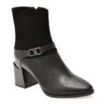 Botine FLAVIA PASSINI negre, D380, din piele naturala
