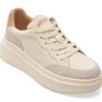Pantofi sport Dama PASS COLLECTION albi, M960006, din piele naturala