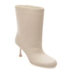 Botine elegante EPICA PREMIUM bej, B004, din piele naturala