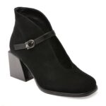 Botine FLAVIA PASSINI negre, C41, din piele intoarsa
