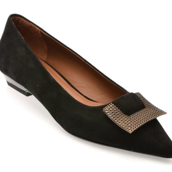 Balerini EPICA negri, 612741, din piele intoarsa