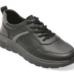 Pantofi sport OTTER negri, V260001, din piele naturala