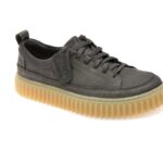 Pantofi sport CLARKS gri, TORHILL LACE, din nabuc