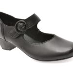 Pantofi dama RIEKER negri, 41756, din piele naturala