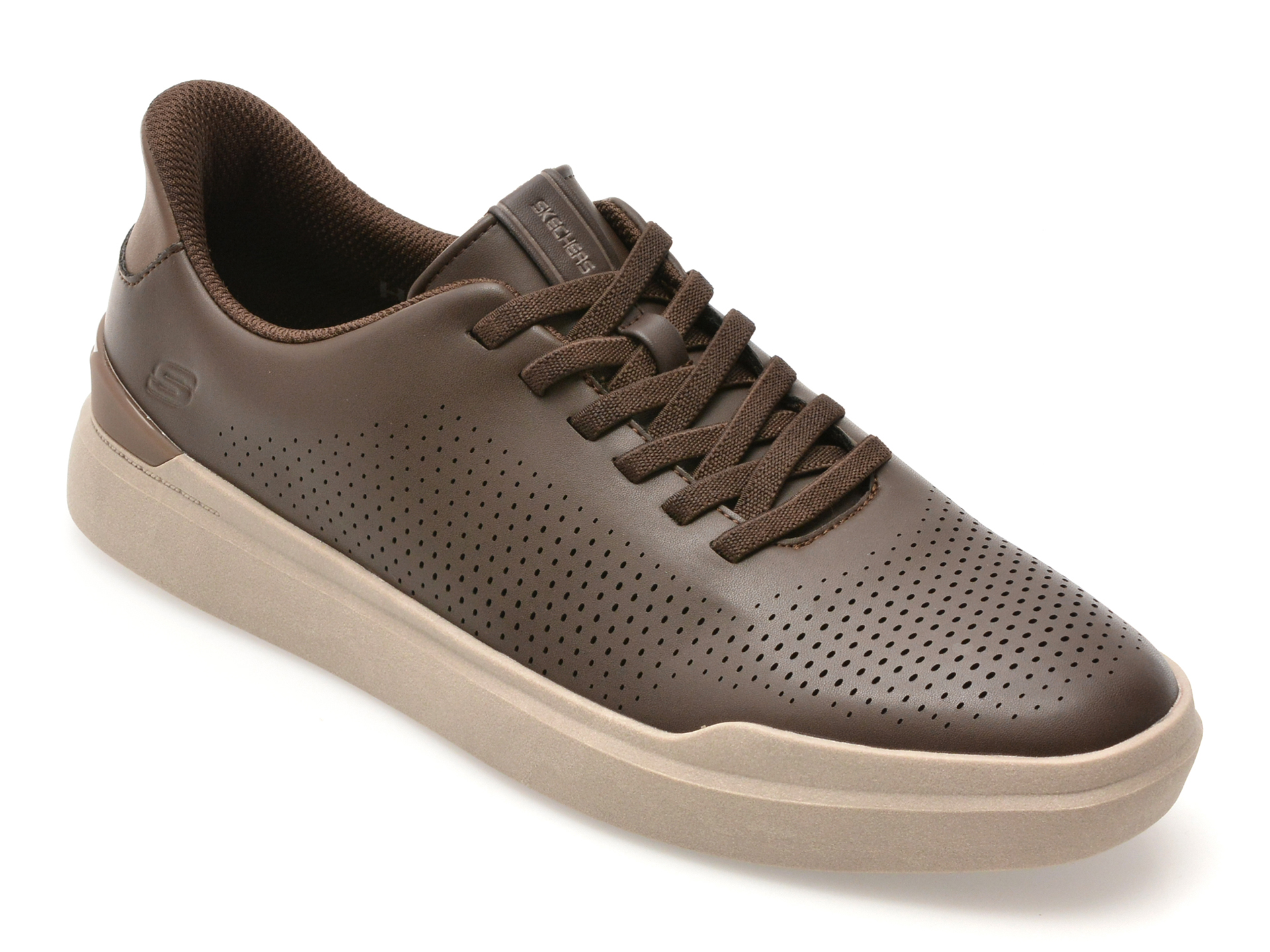 a9e45ec7667af6eabee7f44bffd9d6f035657a4159dbe560a23013181f2c9a84 Pantofi sport SKECHERS maro, OWEN, din piele ecologica - imagine 1