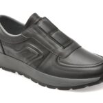 Pantofi sport OTTER negri, DD1200, din piele naturala