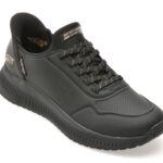 Pantofi sport Dama SKECHERS negri, BOBS SQUAD 4, din piele ecologica