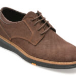 Pantofi OTTER maro, 1095, din nabuc