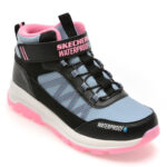 Ghete SKECHERS negre, STORM BLAZER, din piele ecologica