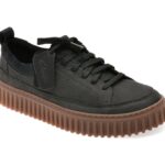 Pantofi sport CLARKS negri, TORHILL LACE, din nabuc