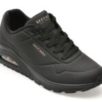 Pantofi sport Dama SKECHERS negri, UNO, din piele ecologica