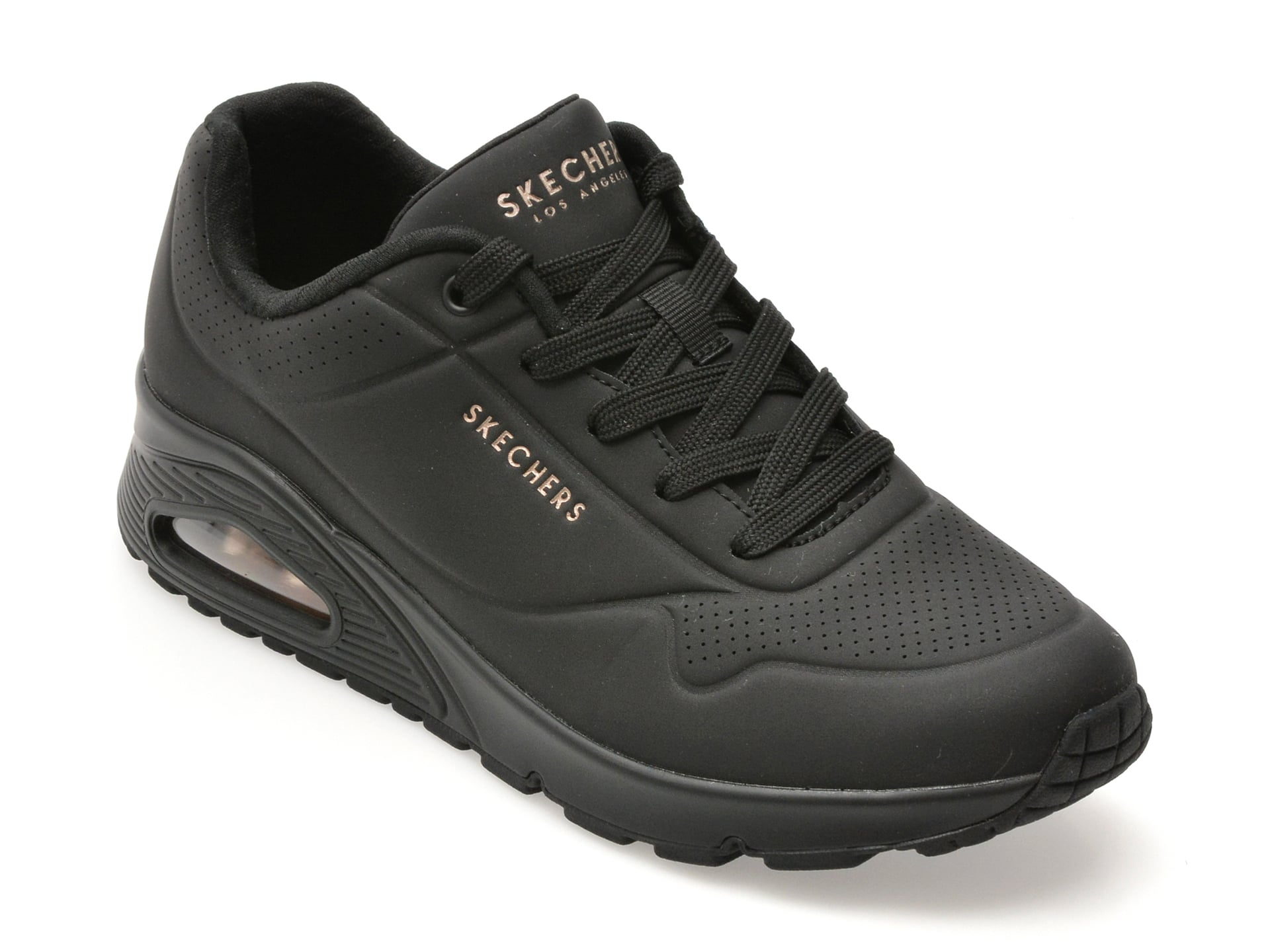 ae1a026060a34fd95dfd8d33ad50893fe467c2958f8c73d5973b2dda202f9b70 Pantofi sport Dama SKECHERS negri, UNO, din piele ecologica - imagine 1