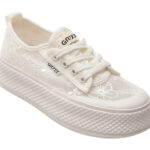 Pantofi sport Dama GRYXX albi, 9122, din material textil