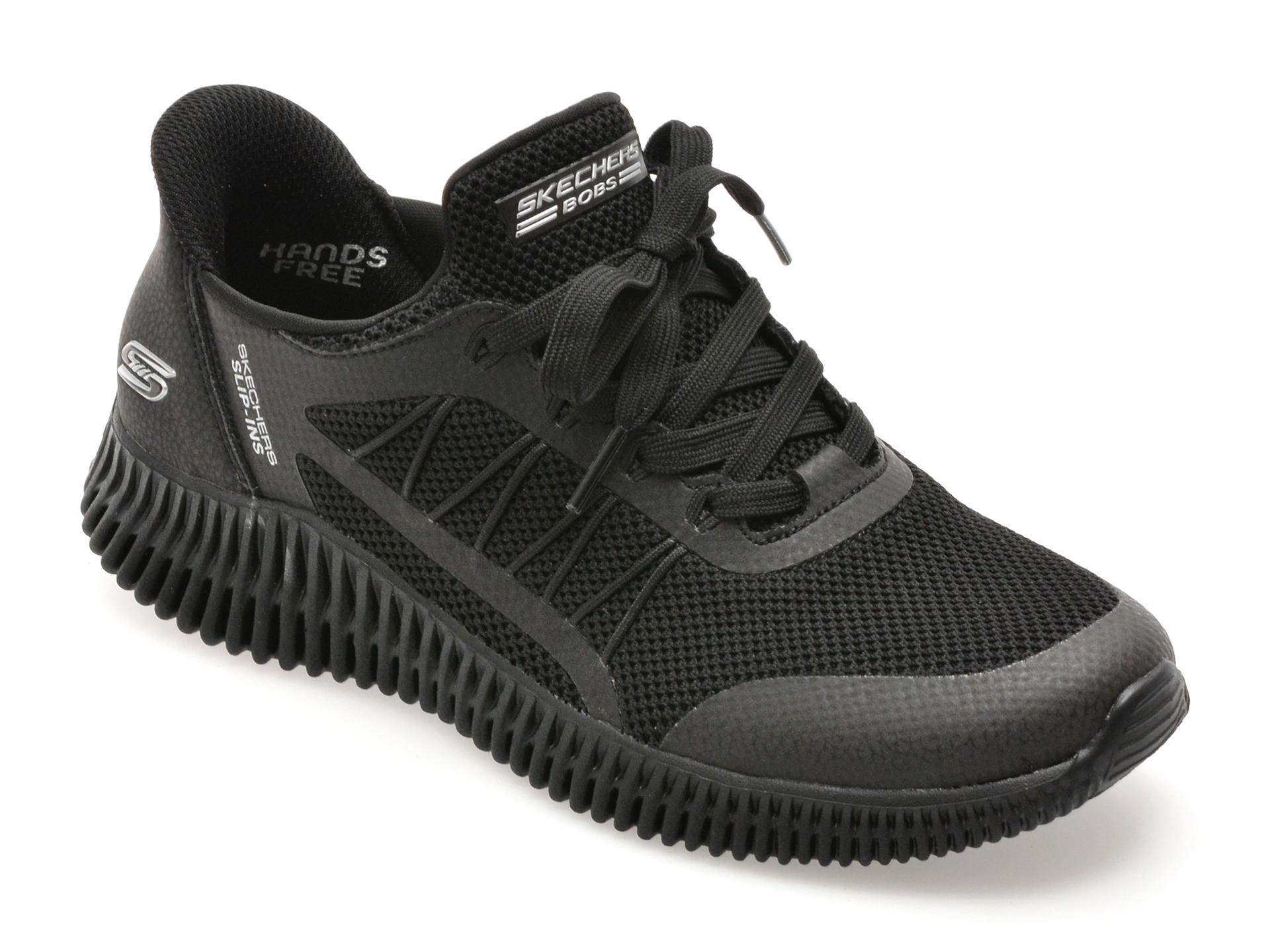 af8e83e69a876479b9f4df48dbbf47a0fe362cb14a5181dab0d9ad34656ede77 Pantofi sport Dama SKECHERS negri, BOBS GEO LITE, din material textil - imagine 1