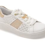 Pantofi sport Dama REMONTE albi, D3E04, din piele naturala